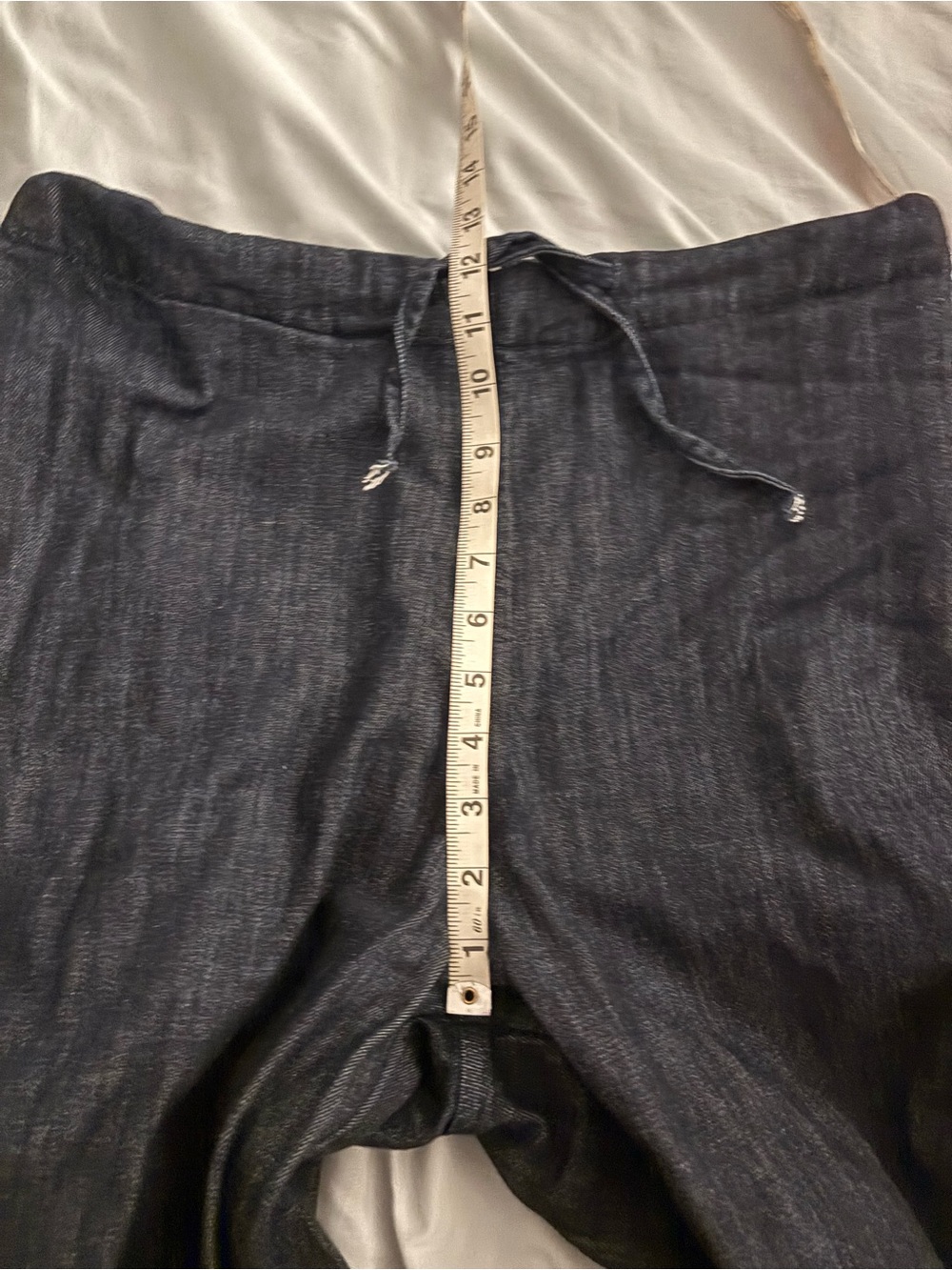 Maeve Anthropologie High Rise Wide Leg Jeans Denim Side Stripe Track Pants Sz M - Picture 8 of 9